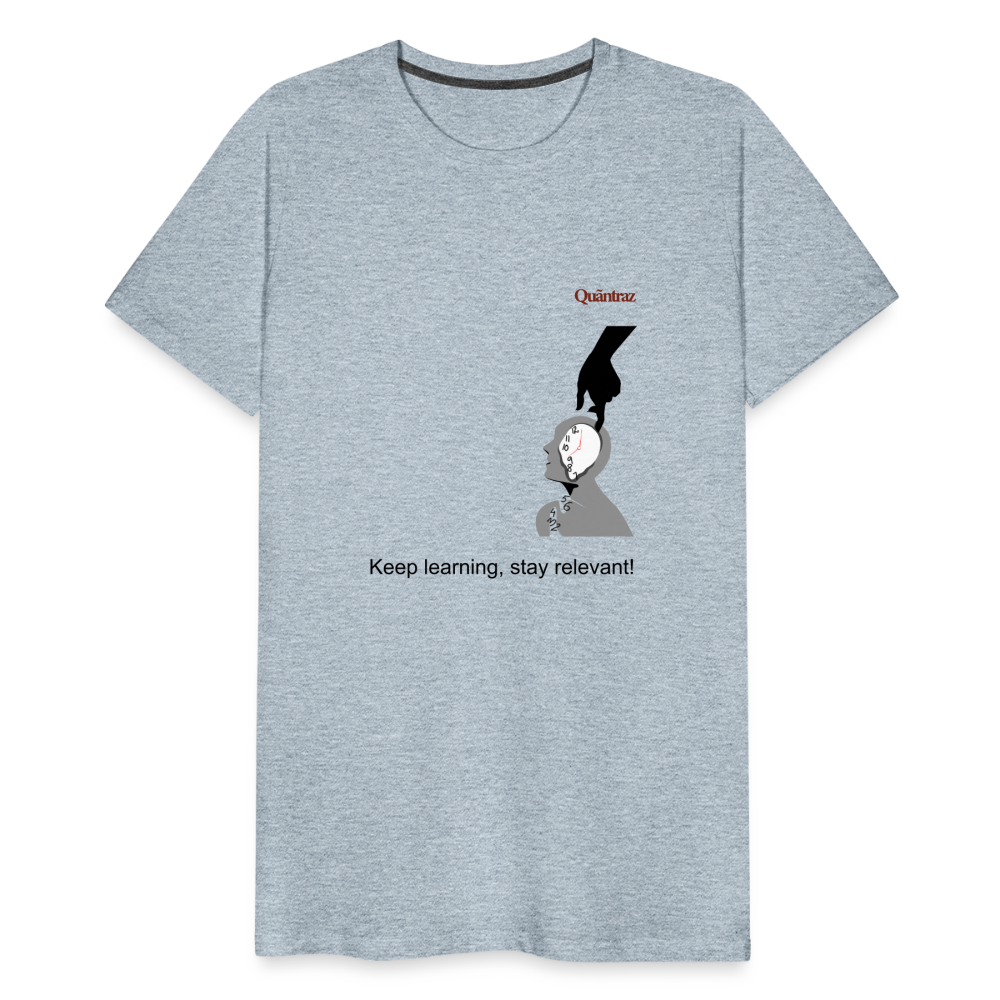 QW0004 Keep learning, stay relevant! - heather ice blue