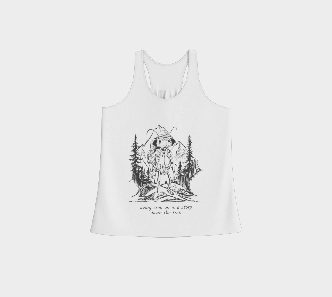 Racerback Tank Top: Every step up is a story down the trail